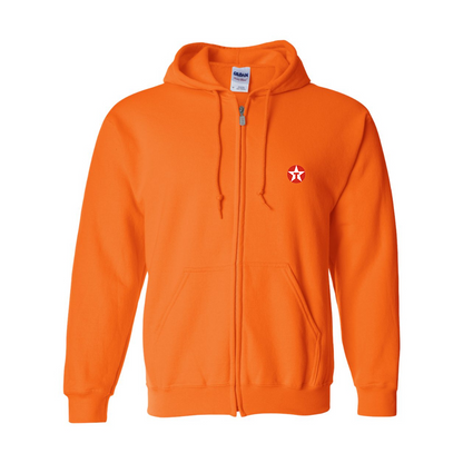 Men's Texaco Logo Gildan  Heavy Blend Full Zip Hooded Sweatshirt