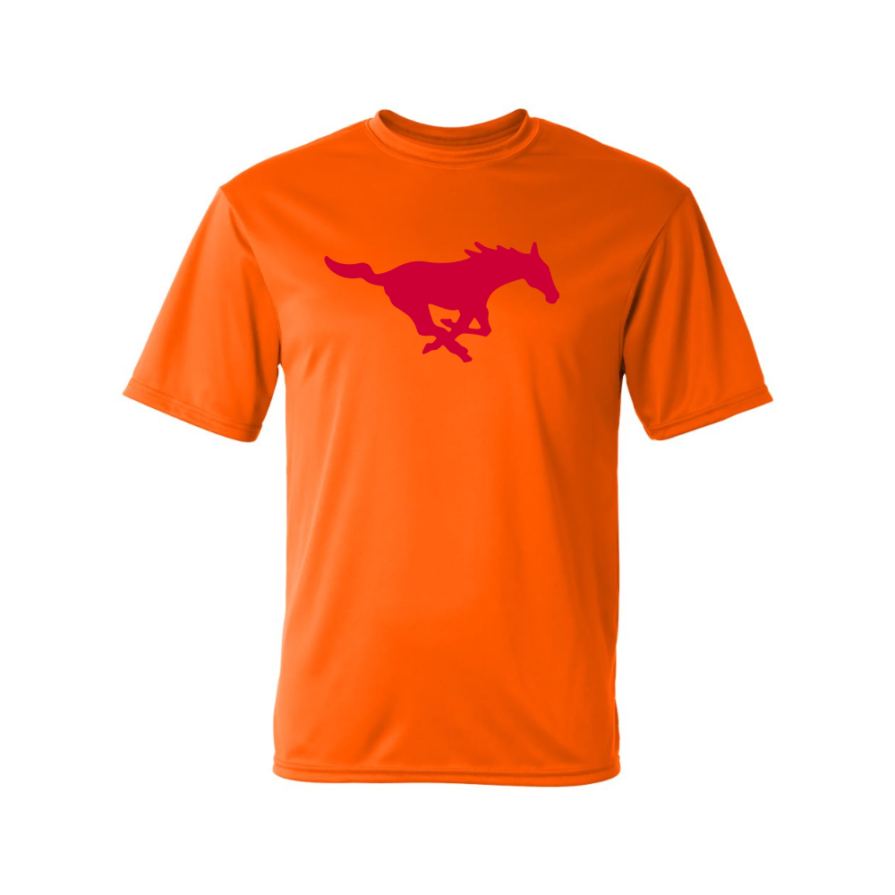 Men's SMU Mustangs Logo Polyester T-Shirt