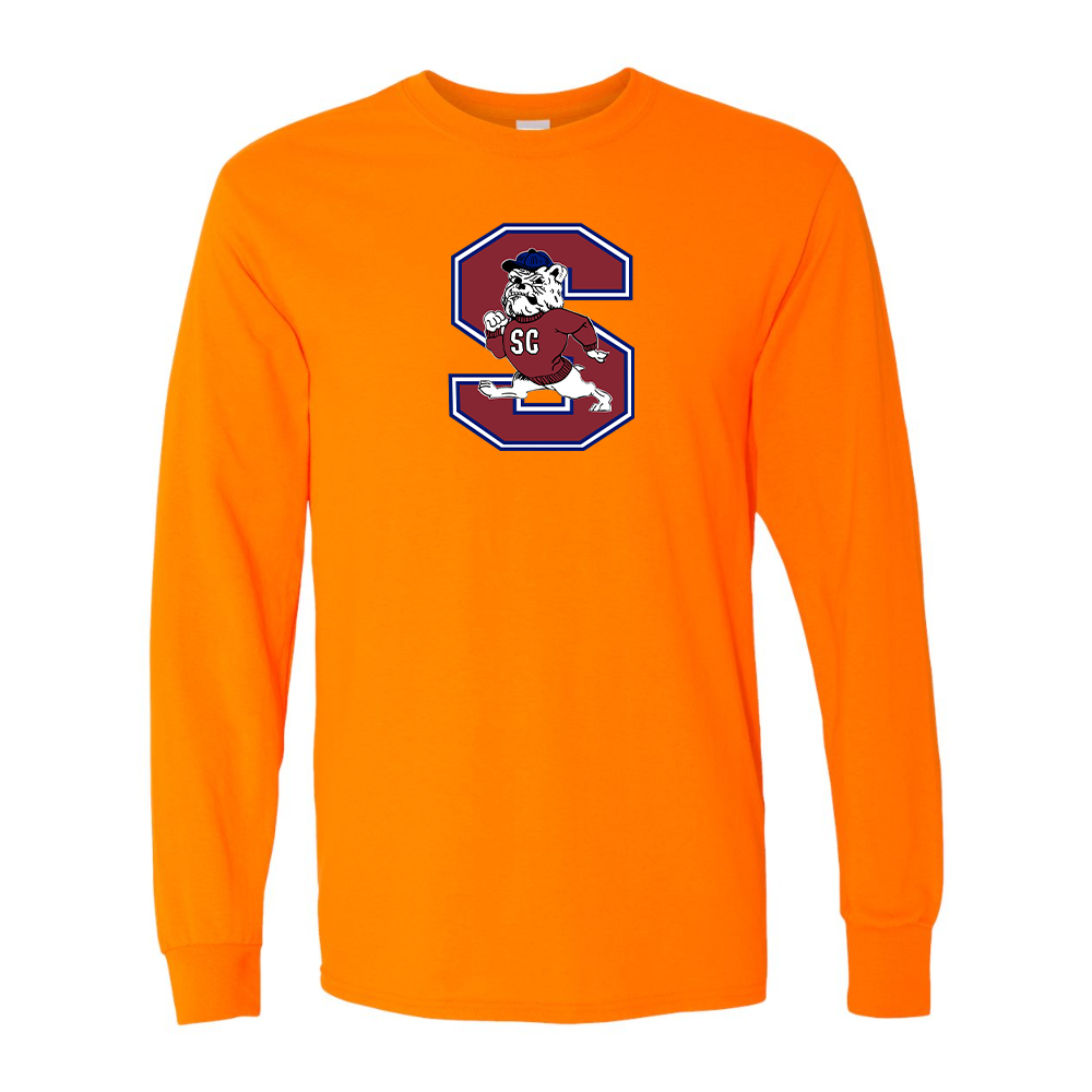 Men's South Carolina State Bulldogs Logo Gildan Heavy Cotton Long Sleeve T-Shirt