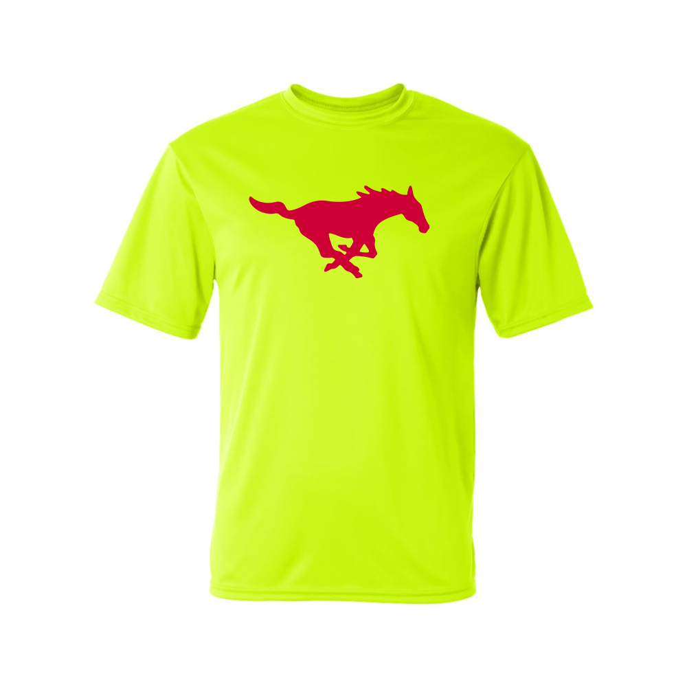 Men's SMU Mustangs Logo Polyester T-Shirt