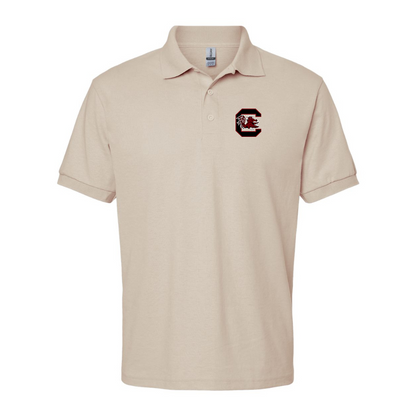 Men's South Carolina Gamecocks Logo Gildan Dry Blend Jersey Polo
