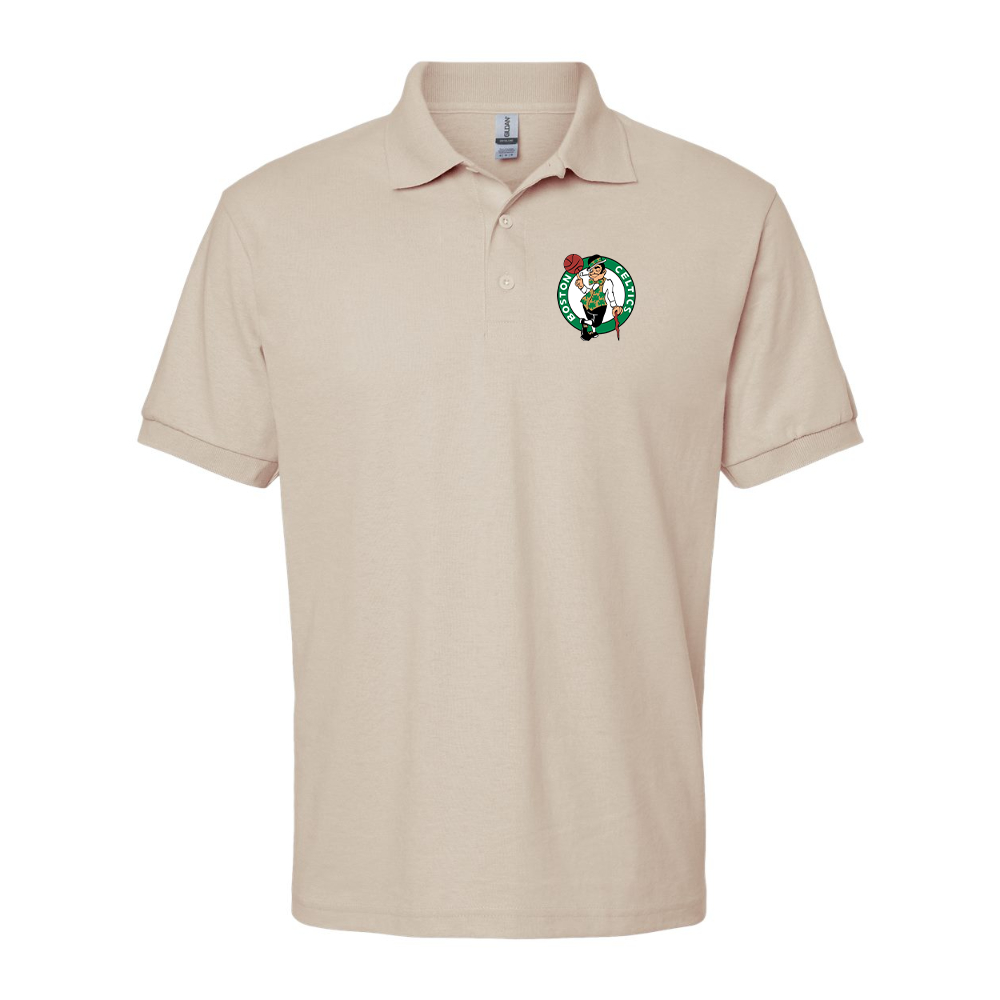 Men's Boston Celtics Logo Gildan Dry Blend Jersey Polo
