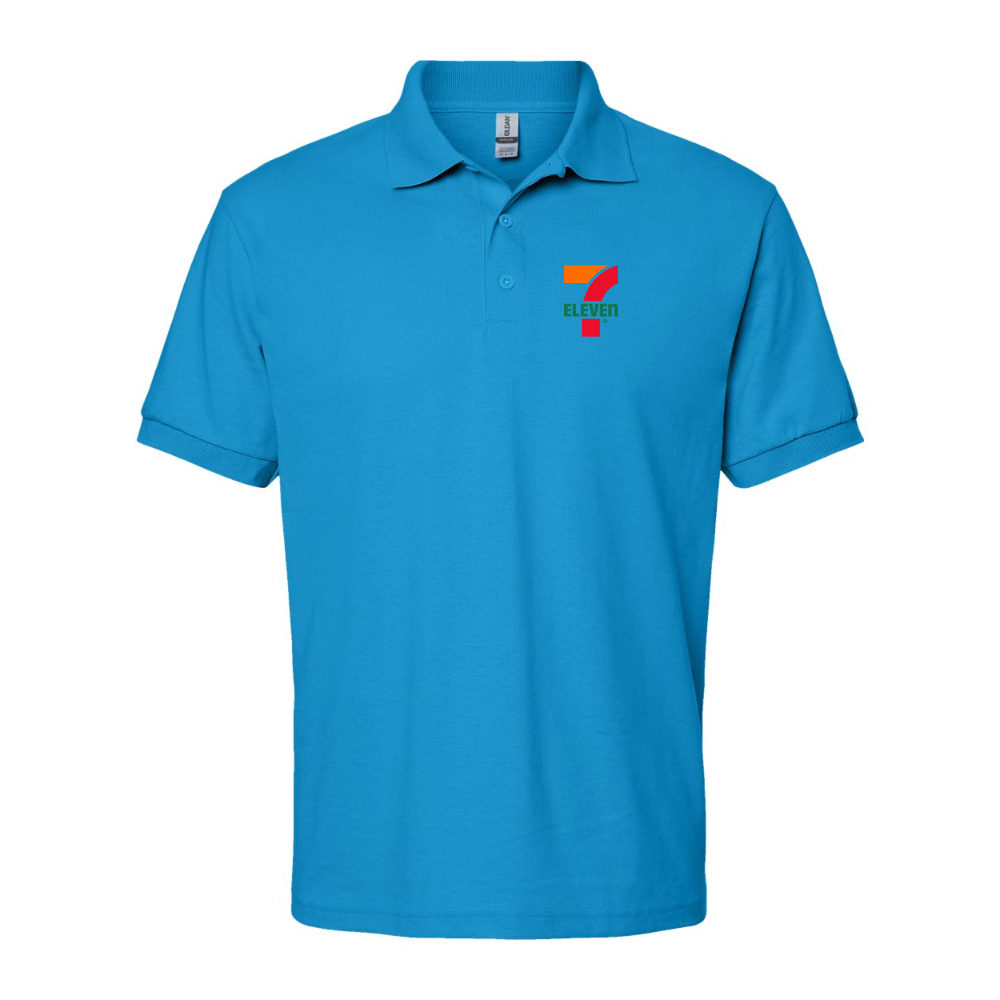 Men's 7 Eleven Logo Gildan Dry Blend Jersey Polo