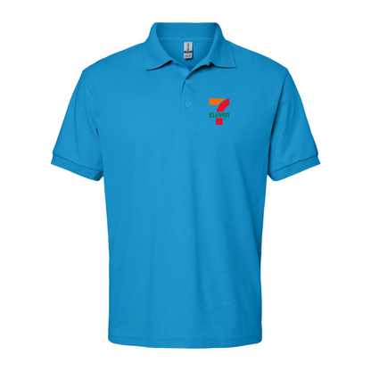 Men's 7 Eleven Logo Gildan Dry Blend Jersey Polo