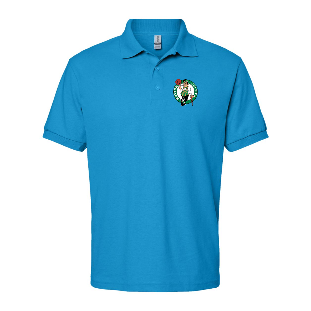 Men's Boston Celtics Logo Gildan Dry Blend Jersey Polo