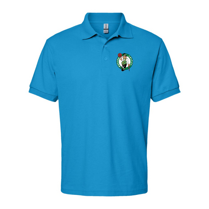 Men's Boston Celtics Logo Gildan Dry Blend Jersey Polo