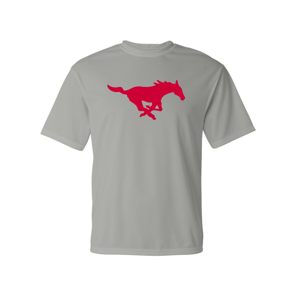 Men's SMU Mustangs Logo Polyester T-Shirt