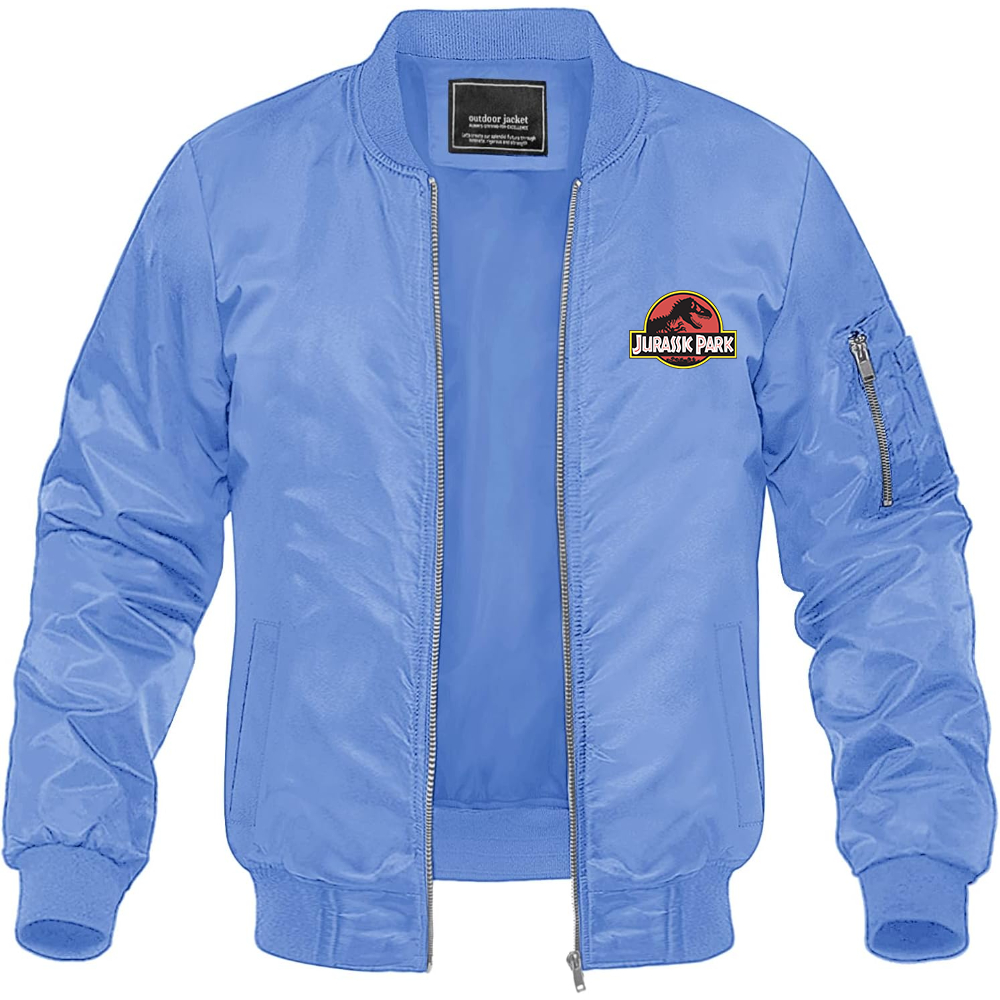 Men's Jurassic Park Movie Lightweight Bomber Jacket Windbreaker Softshell Varsity Jacket Coat