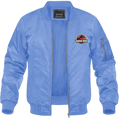 Men's Jurassic Park Movie Lightweight Bomber Jacket Windbreaker Softshell Varsity Jacket Coat