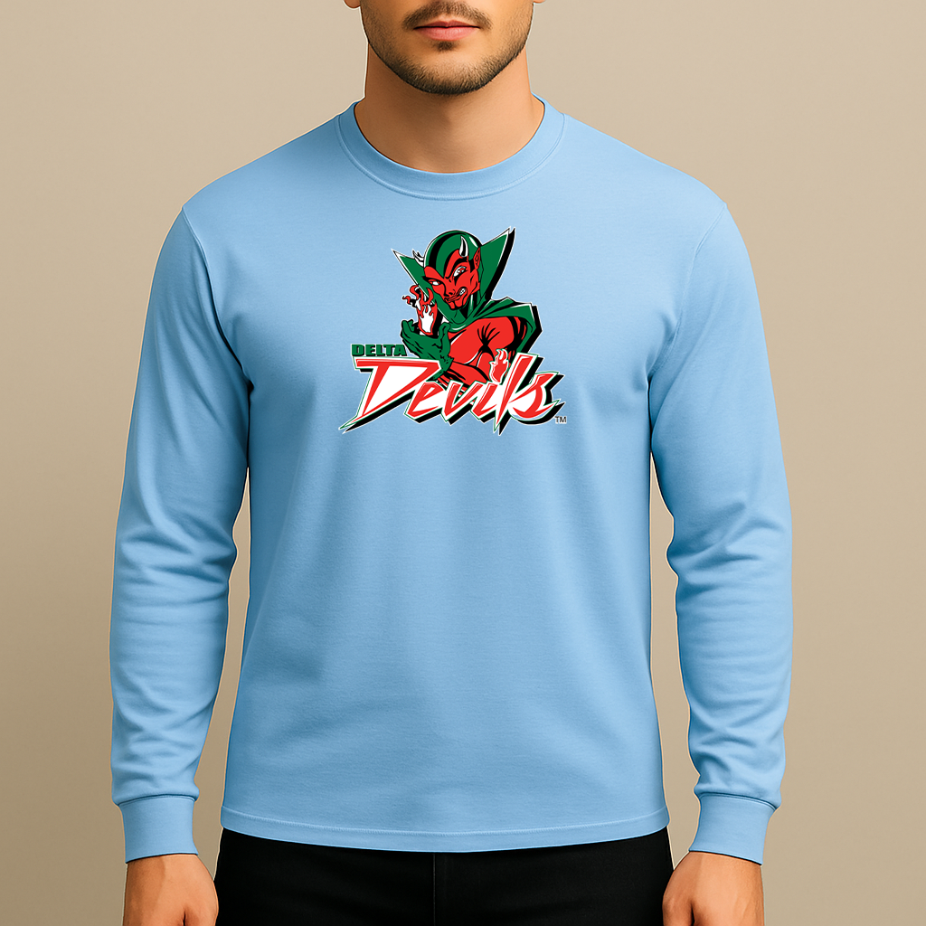 Men's MVSU Delta Devils Logo Long Sleeve T-Shirt