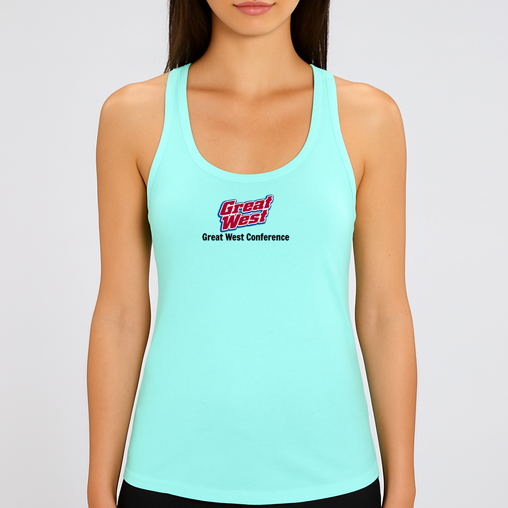 Women's Great West Conference Logo Next Level Ideal Racerback Tank