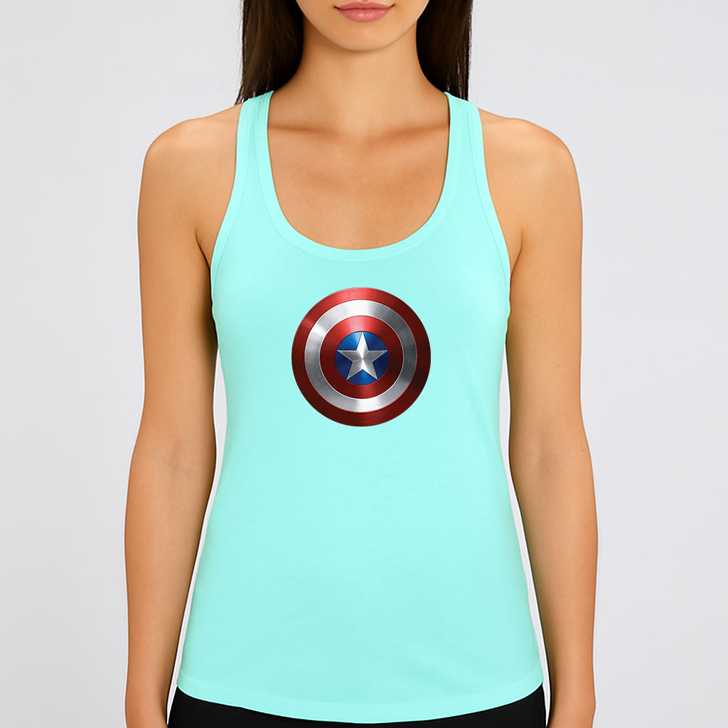 Women's Captain America Racerback Tank Top