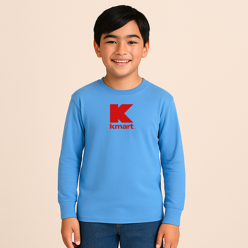Youth Kmart Logo Cotton Long Sleeve T-Shirt