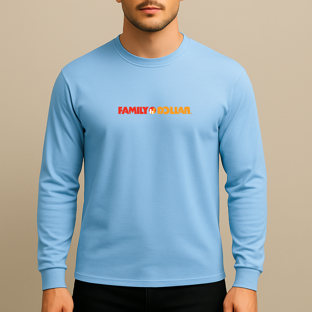 Men's Family Dollar Logo Long Sleeve T-Shirt