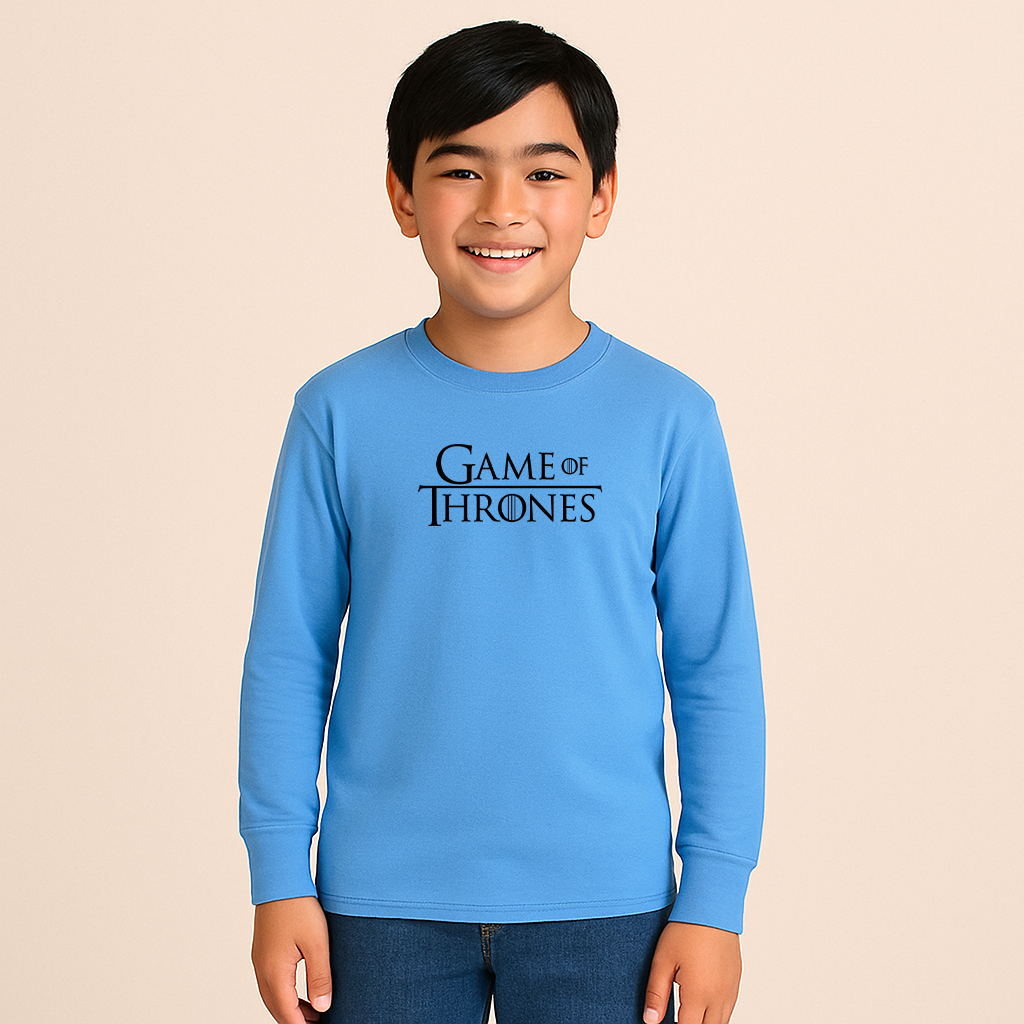 Youth Kids Game of Thrones TV Show Long Sleeve T-Shirt