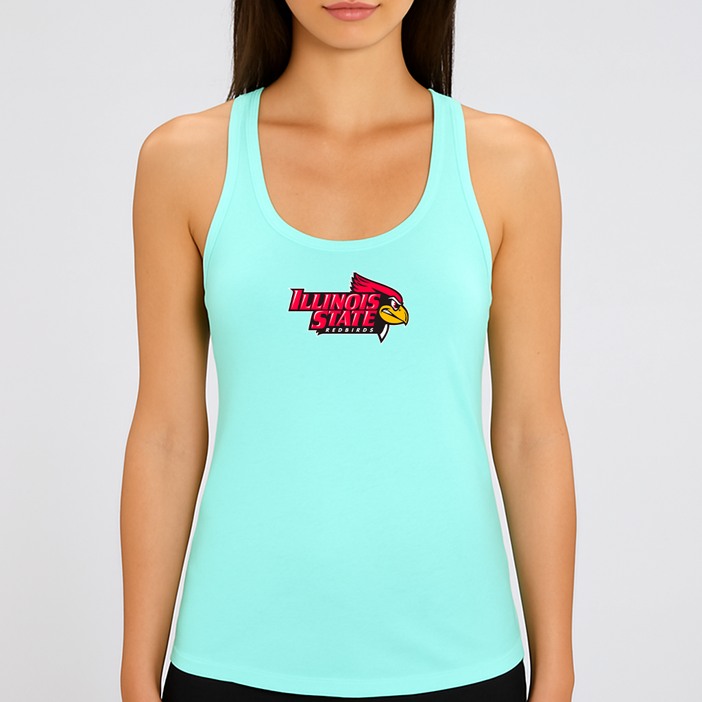 Women's Illinois State Redbirds Logo Next Level Ideal Racerback Tank