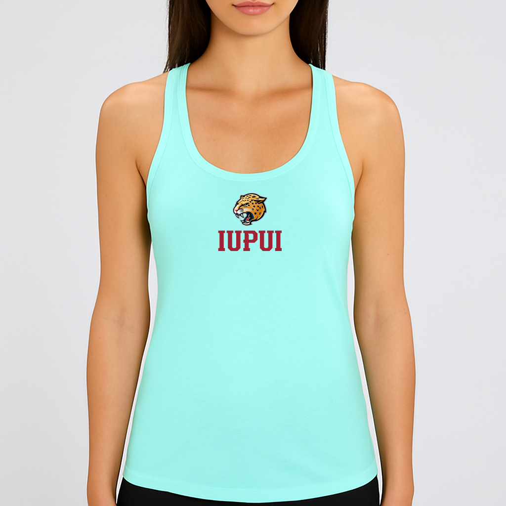 Women's IUPUI Jaguars Logo Next Level Ideal Racerback Tank