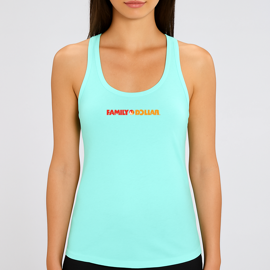Women's Family Dollar Logo Next Level Ideal Racerback Tank