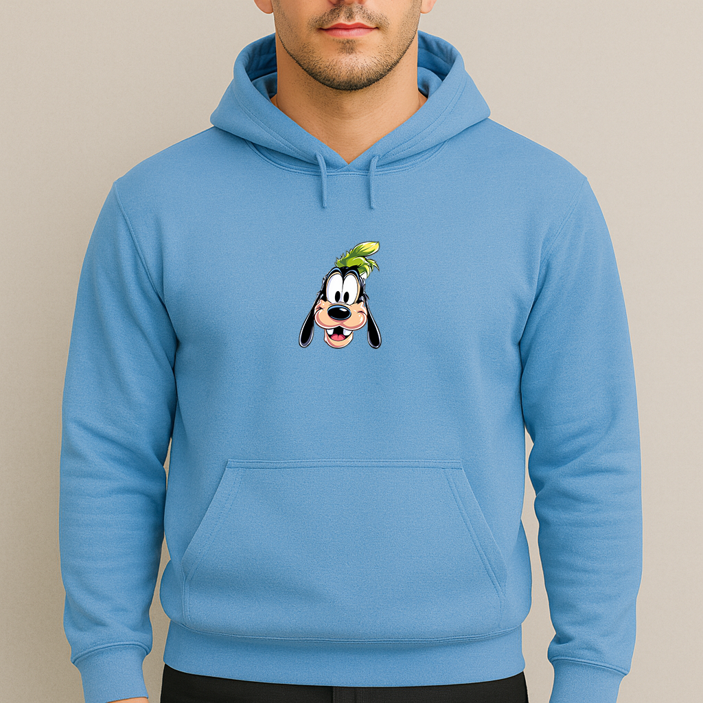 Men's Goofy Disney Smiley Face Pullover Hoodie