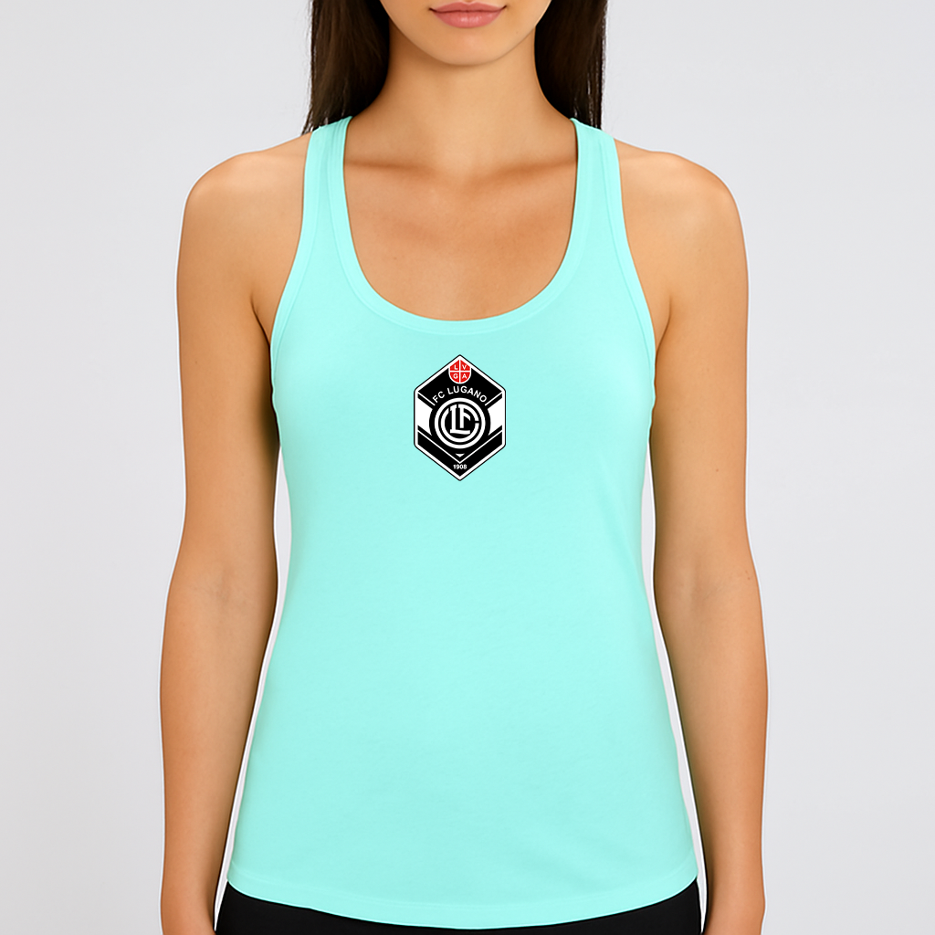 Women's FC Lugano Soccer Logo Next Level Ideal Racerback Tank