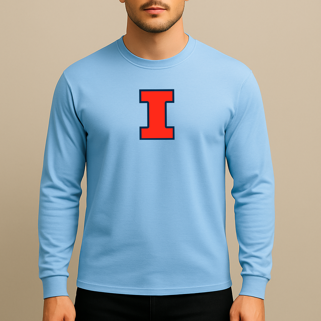 Men's Illinois Fighting Illini Logo Long Sleeve T-Shirt