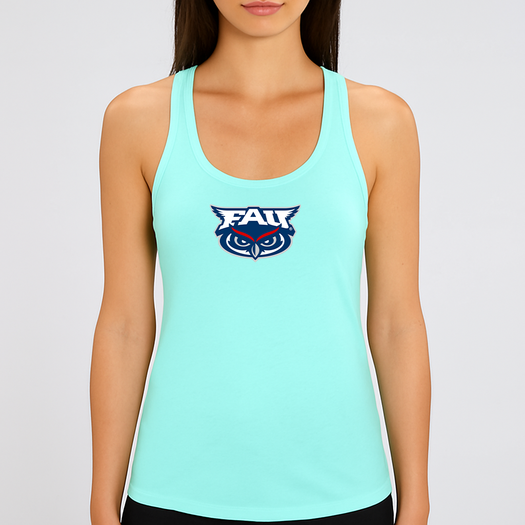 Women's Florida Atlantic Owls Logo Next Level Ideal Racerback Tank
