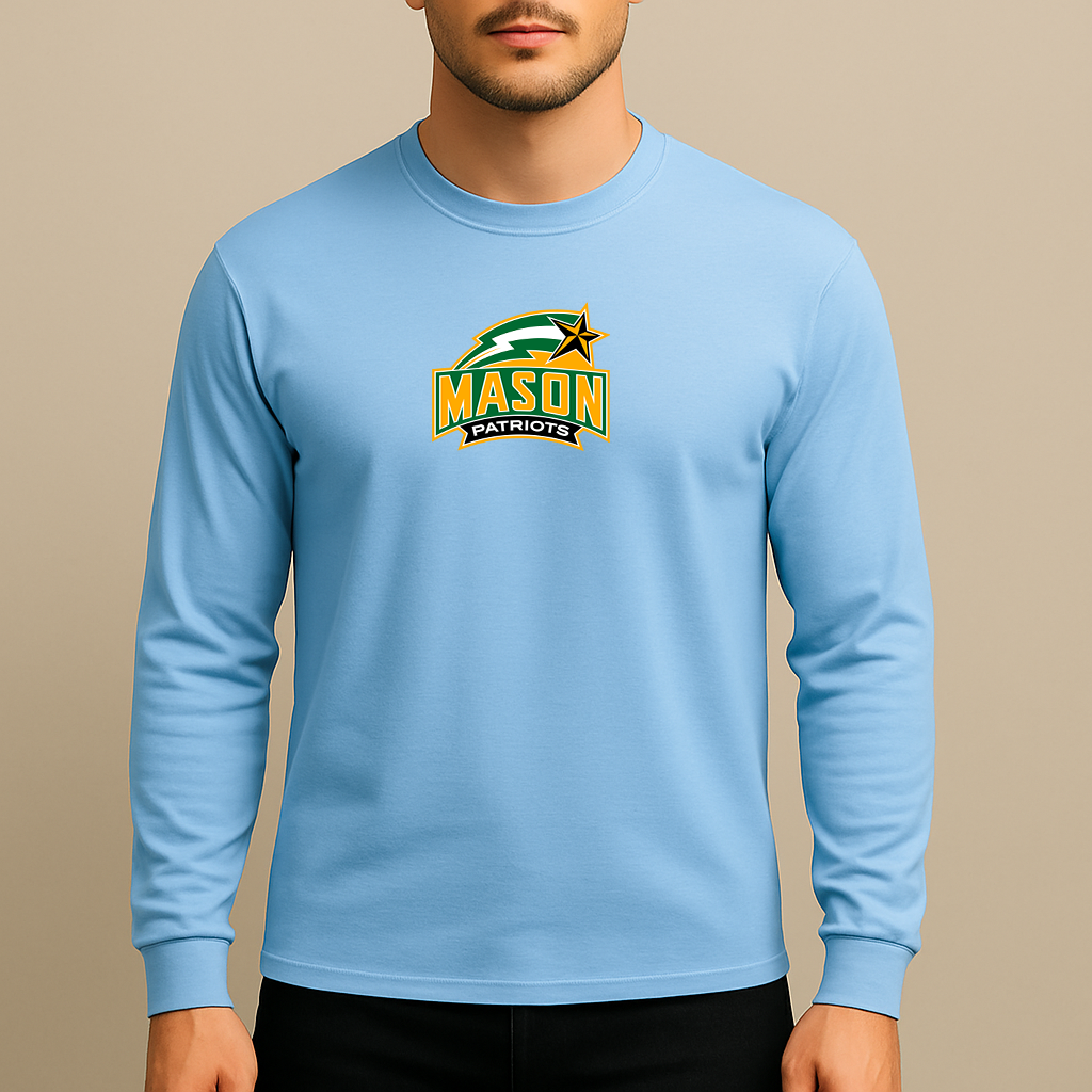 Men's George Mason Patriots Logo Long Sleeve T-Shirt