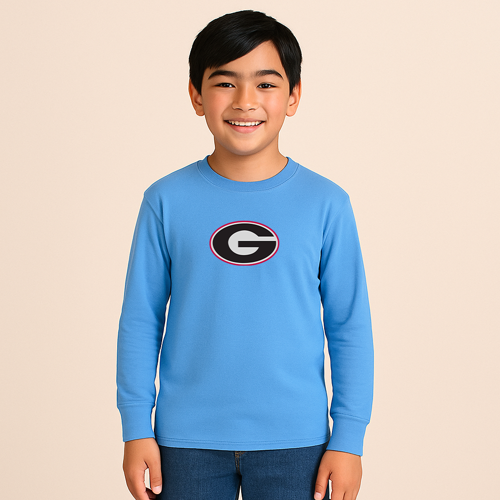 Youth Georgia Bulldogs Logo Cotton Long Sleeve T-Shirt