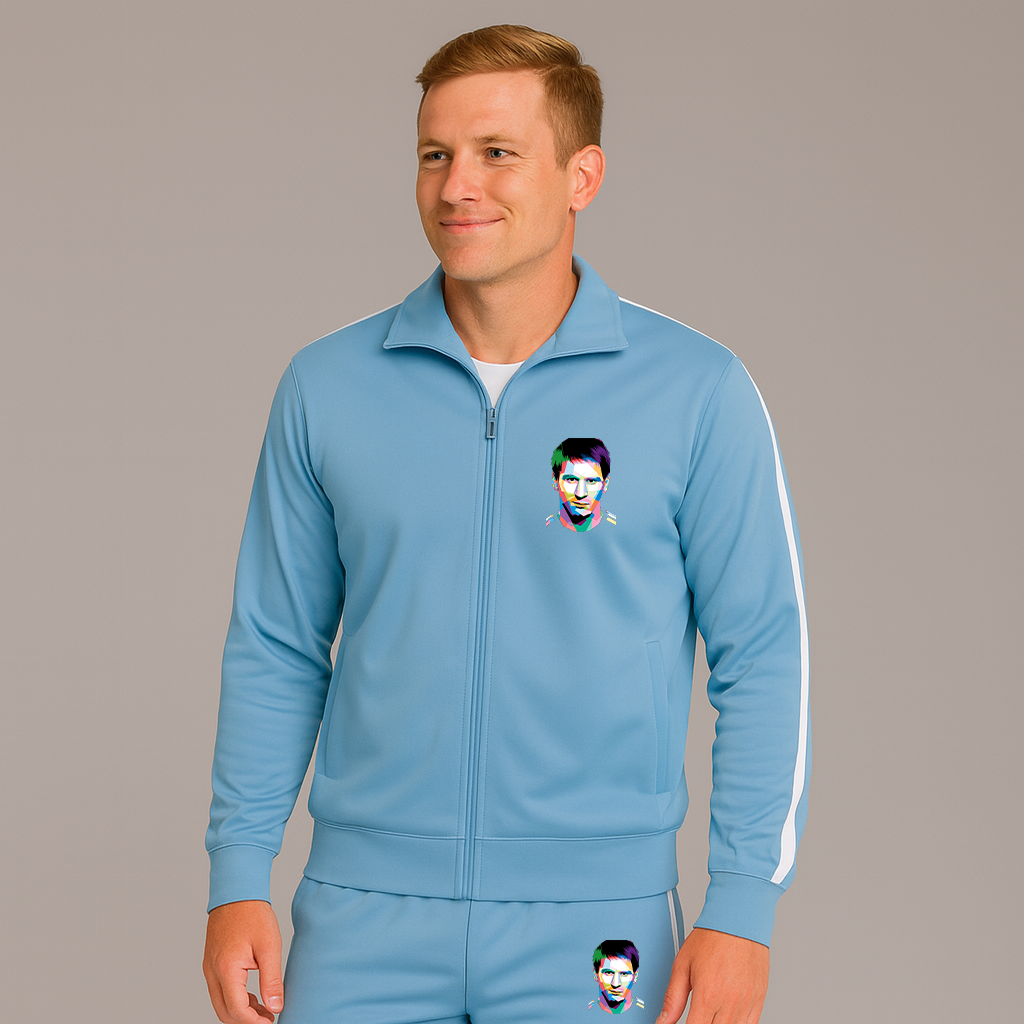 Men's Lionel Messi Face Art Sports Dri-Fit TrackSuit