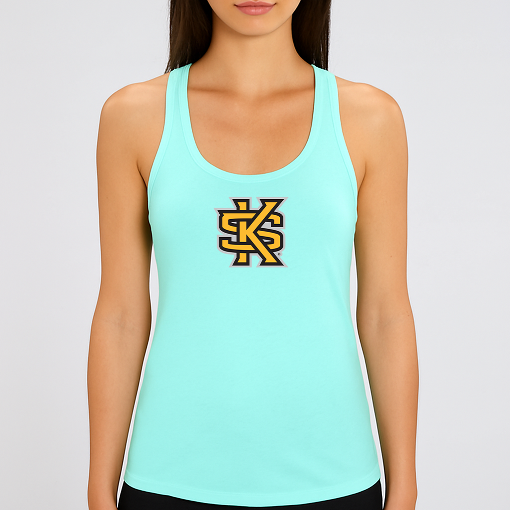Women's Kennesaw State Owls Logo Next Level Ideal Racerback Tank