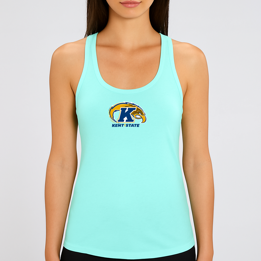 Women's Kent State Golden Flashes Logo Next Level Ideal Racerback Tank
