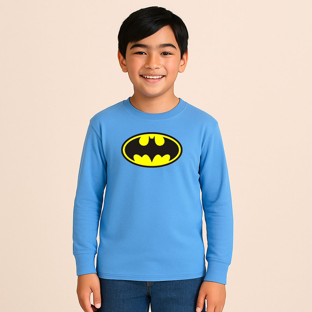 Youth Kids DC Comics Batman Long Sleeve T-Shirt