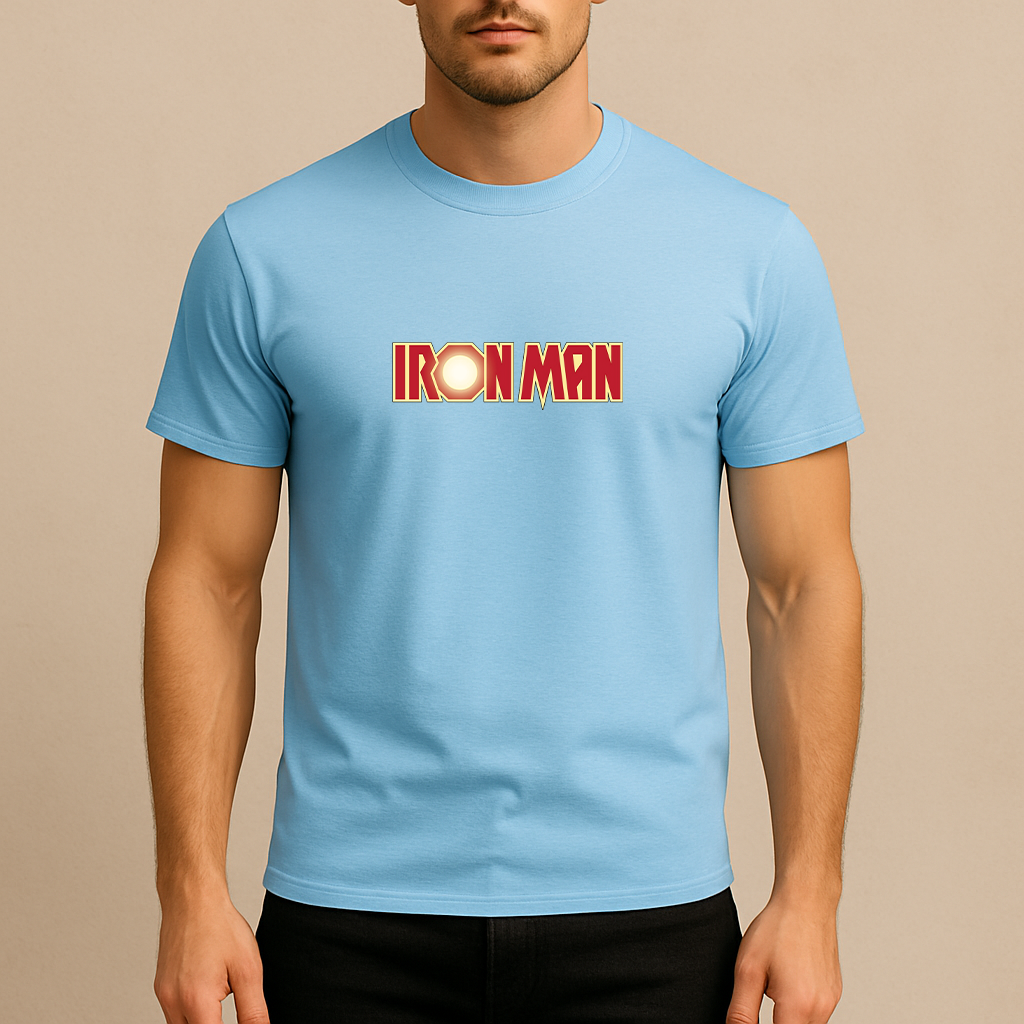 Men's Iron Man Marvel Superhero Cotton T-Shirt