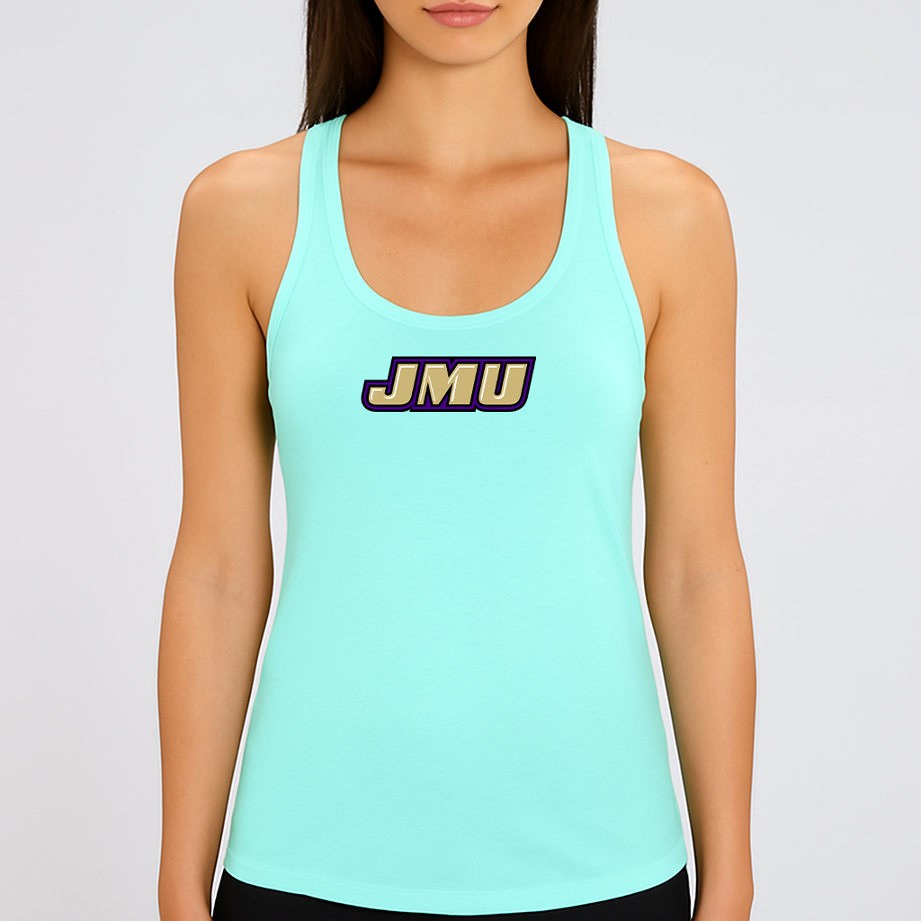 Women's James Madison Dukes Logo Next Level Ideal Racerback Tank