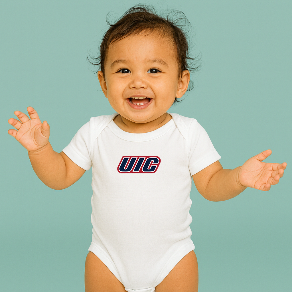 Illinois Chicago Flames Logo Baby Romper Onesie