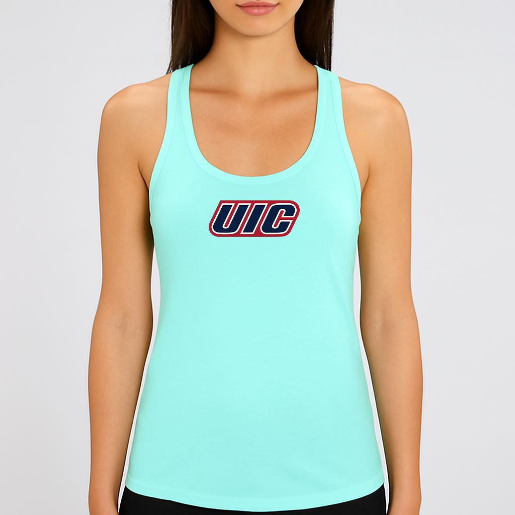 Women's Illinois Chicago Flames Logo Next Level Ideal Racerback Tank