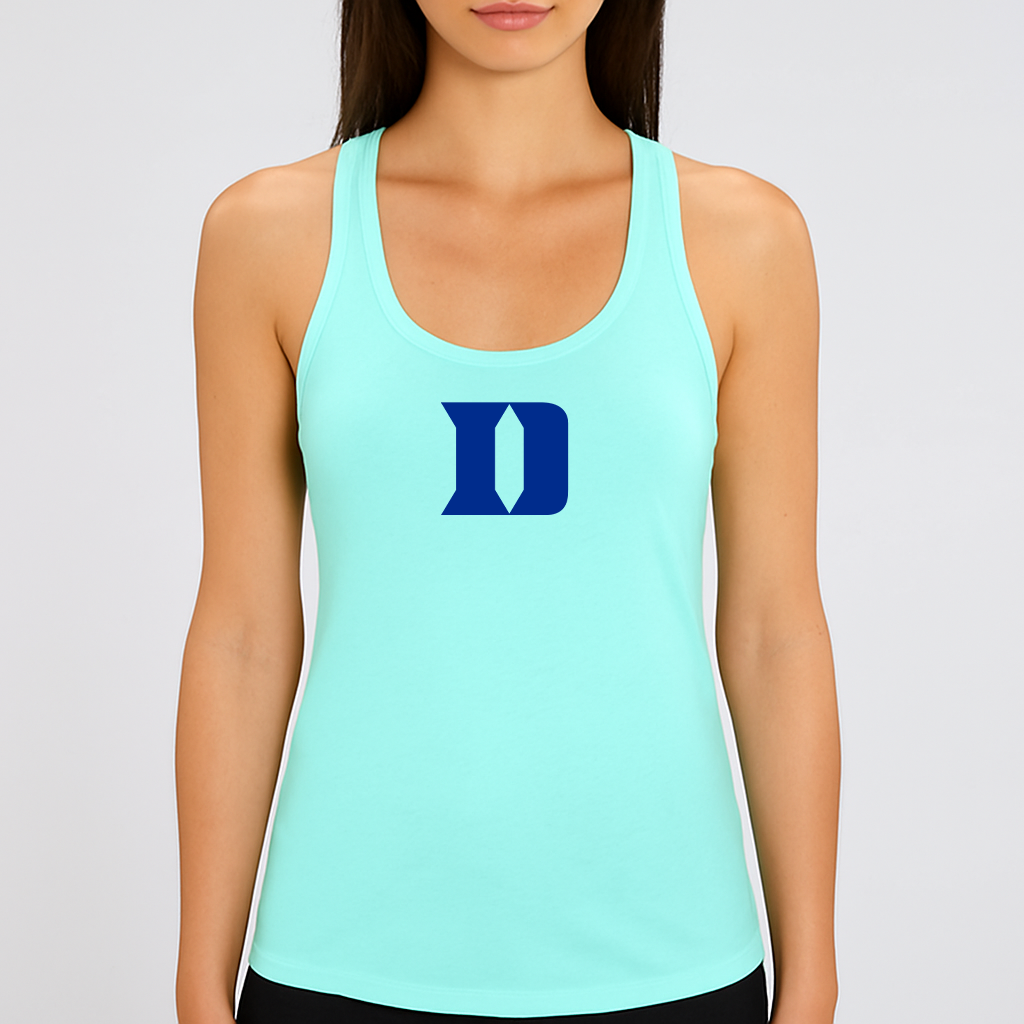 Women's Duke Blue Devils Logo Next Level Ideal Racerback Tank