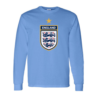 Men's England National Soccer Team Long Sleeve T-Shirt