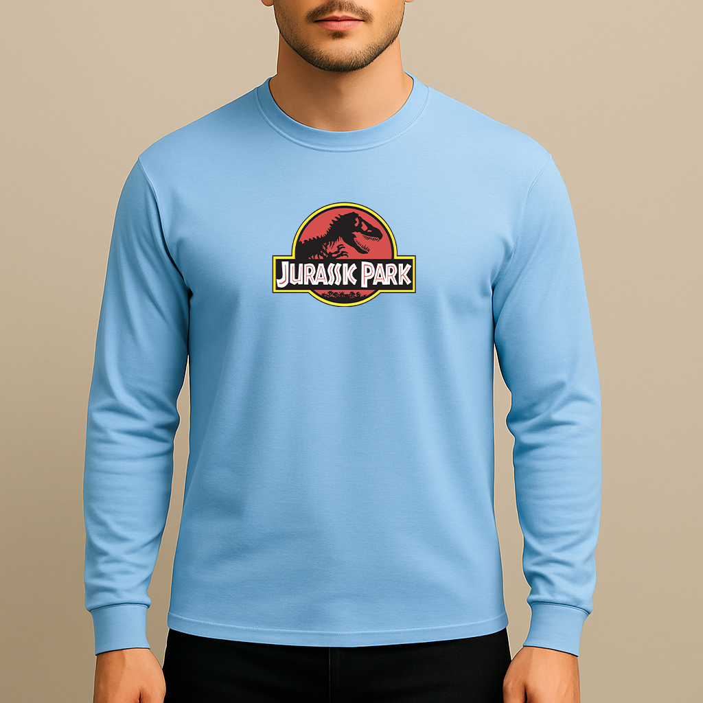 Men's Jurassic Park Movie Long Sleeve T-Shirt