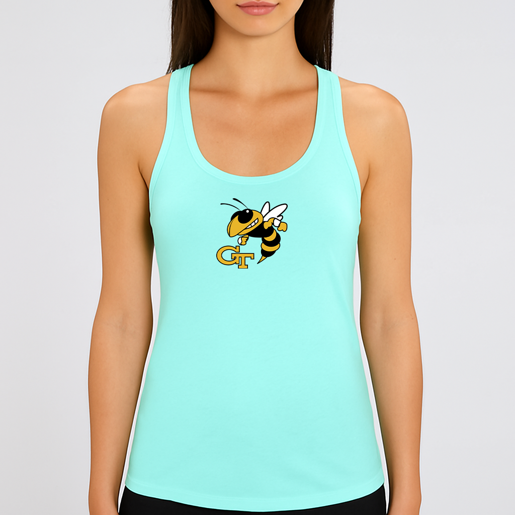 Women's Georgia Tech Yellow Jackets Logo Next Level Ideal Racerback Tank