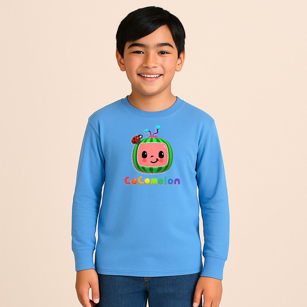 Youth Kids Cocomelon Cartoon Long Sleeve T-Shirt