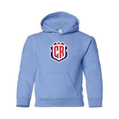 Youth Kids Costa Rica National Soccer Team Pullover Hoodie