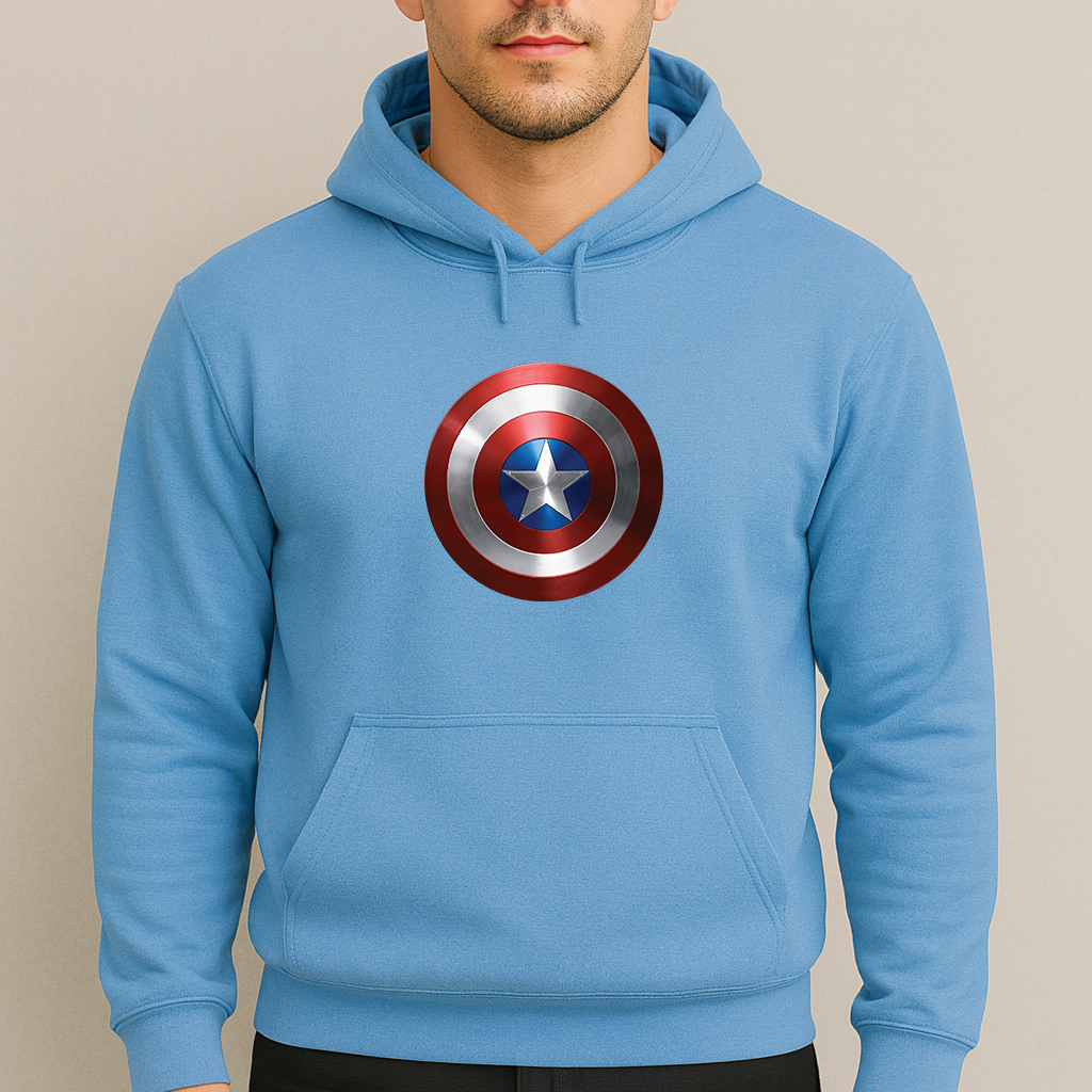 Men's Captain America Superhero Pullover Hoodie