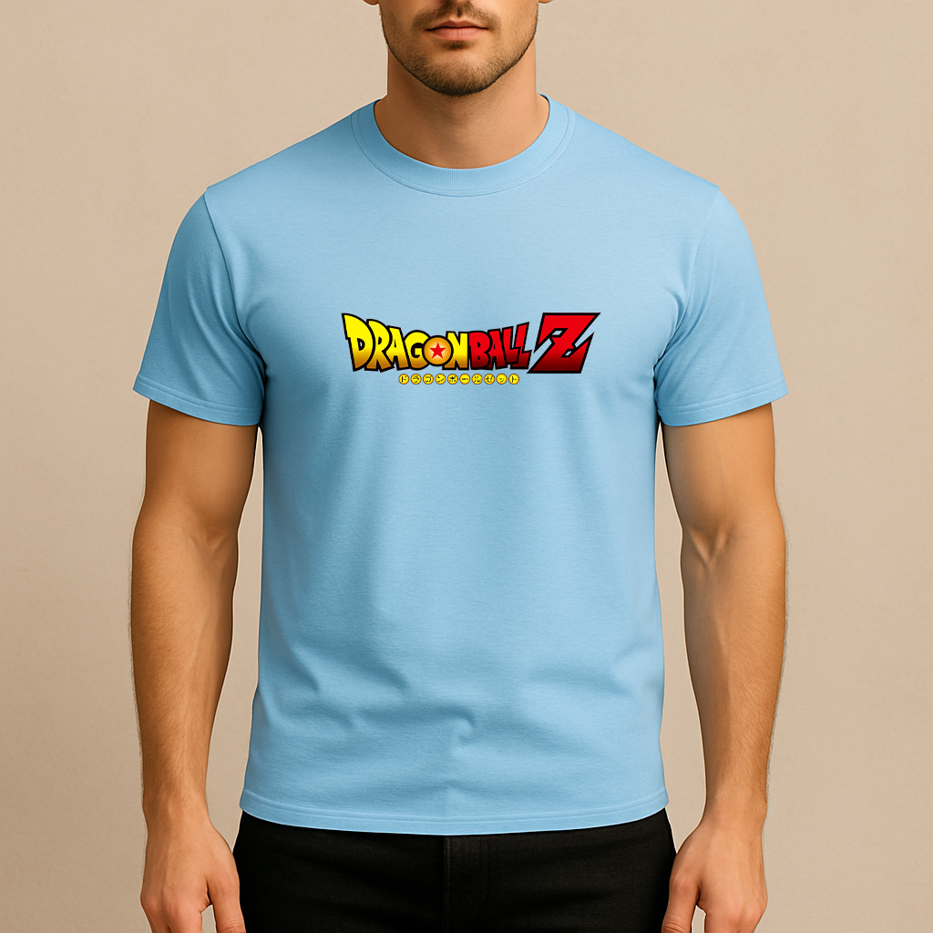 Men's Dragon Ball Z Cartoon Title Cotton T-Shirt