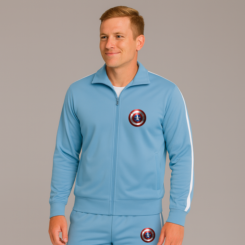 Men's Captain America Superhero Logo Dri-Fit TrackSuit