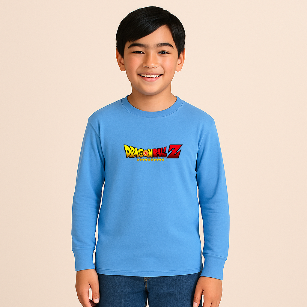 Youth Kids Dragon Ball Z Title Long Sleeve T-Shirt