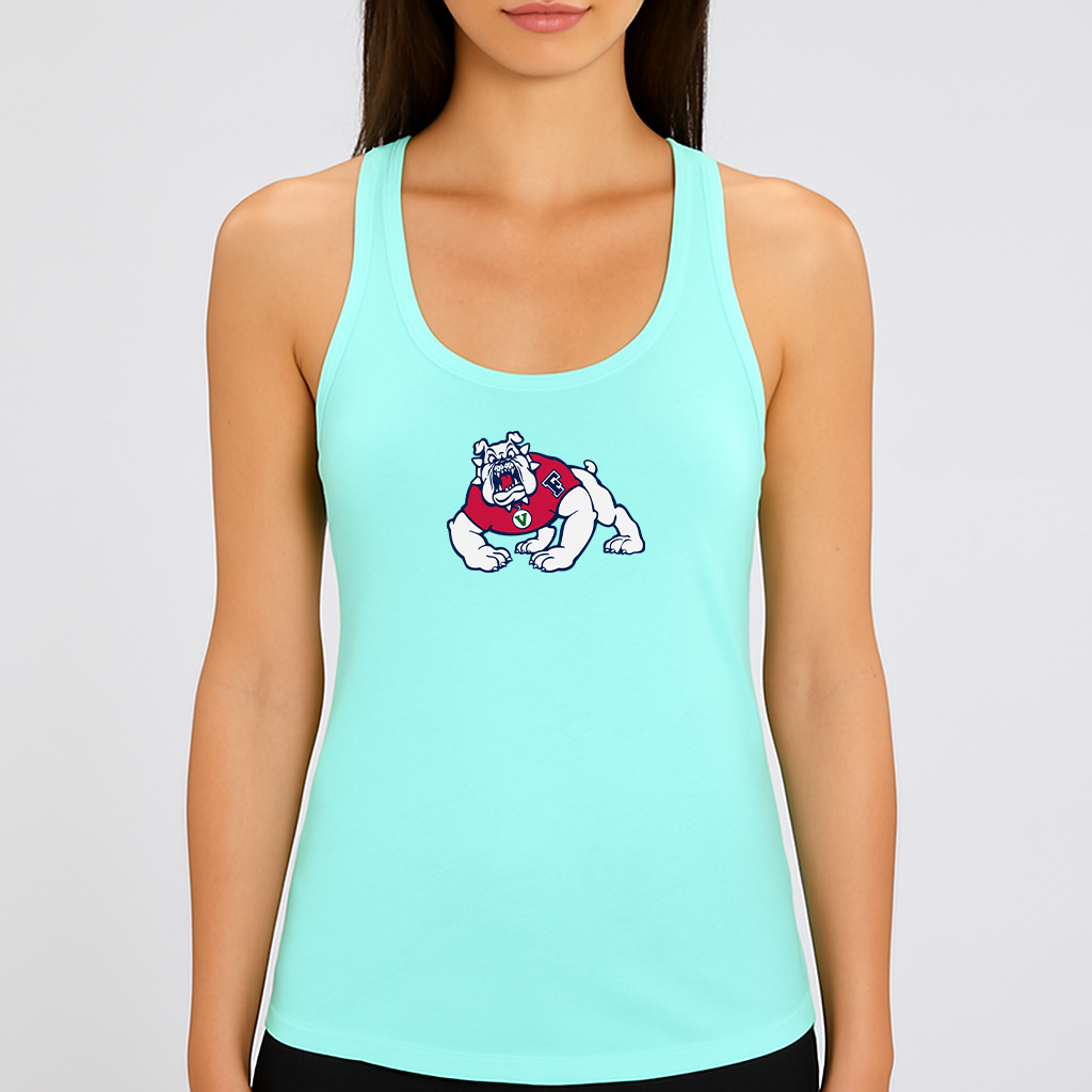 Women's Fresno State Bulldogs Logo Next Level Ideal Racerback Tank