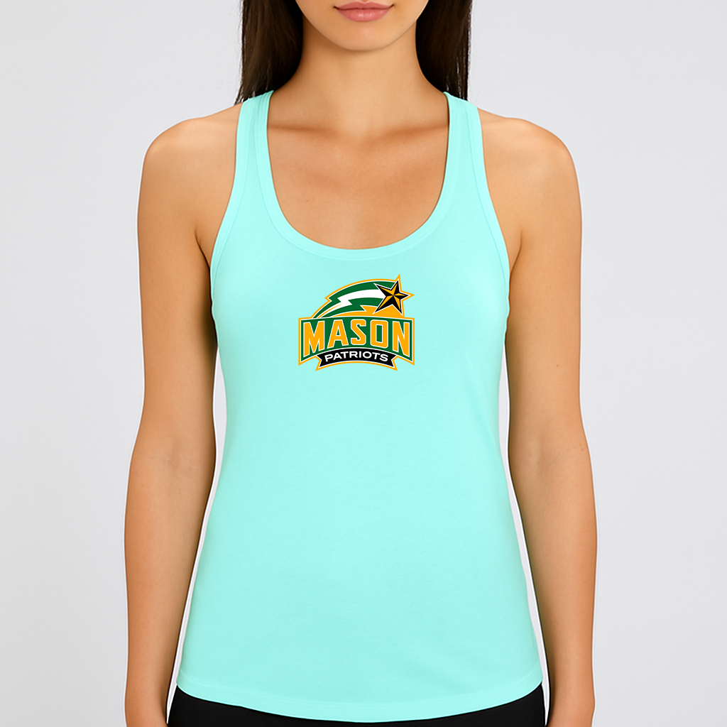 Women's George Mason Patriots Logo Next Level Ideal Racerback Tank
