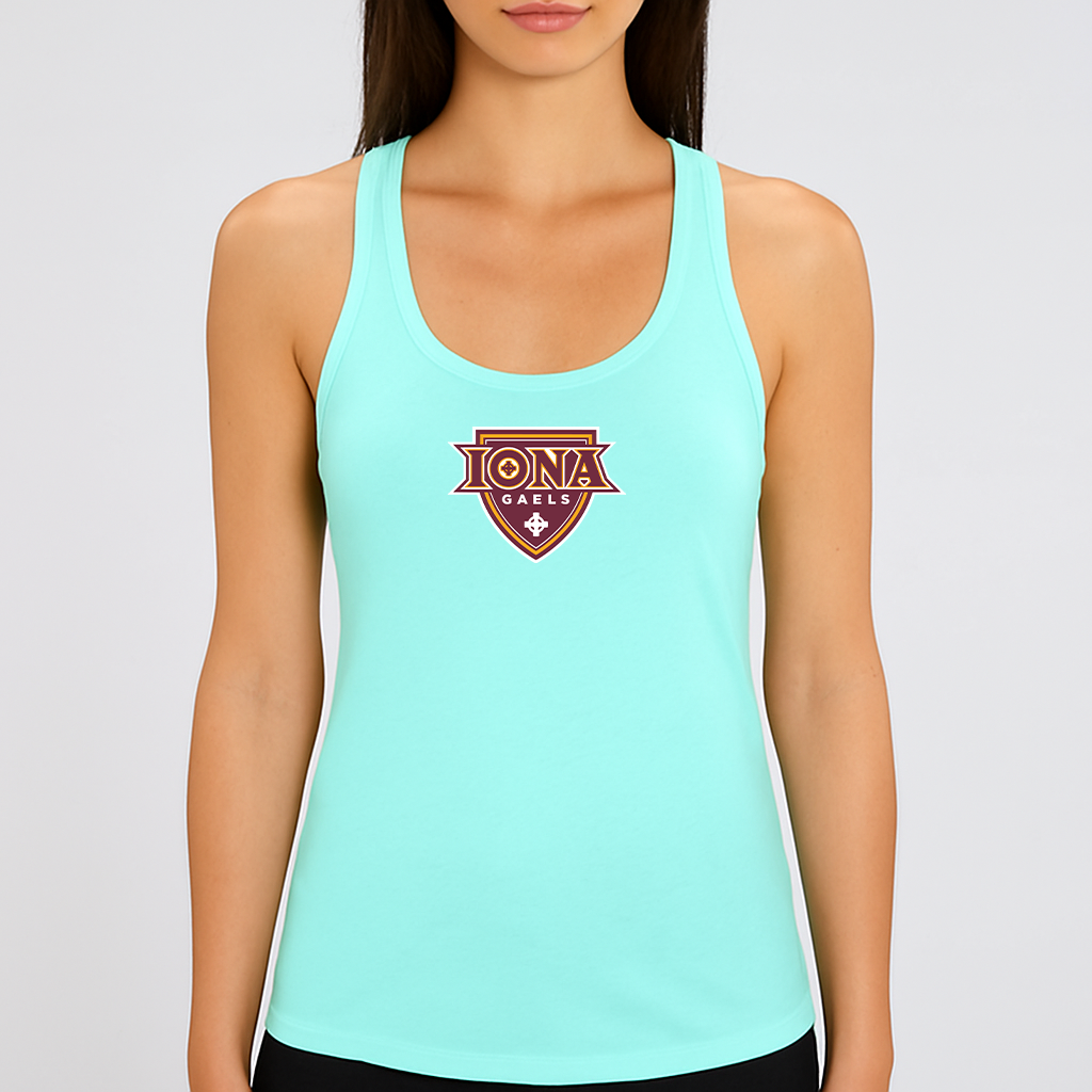 Women's Iona Gaels Logo Next Level Ideal Racerback Tank