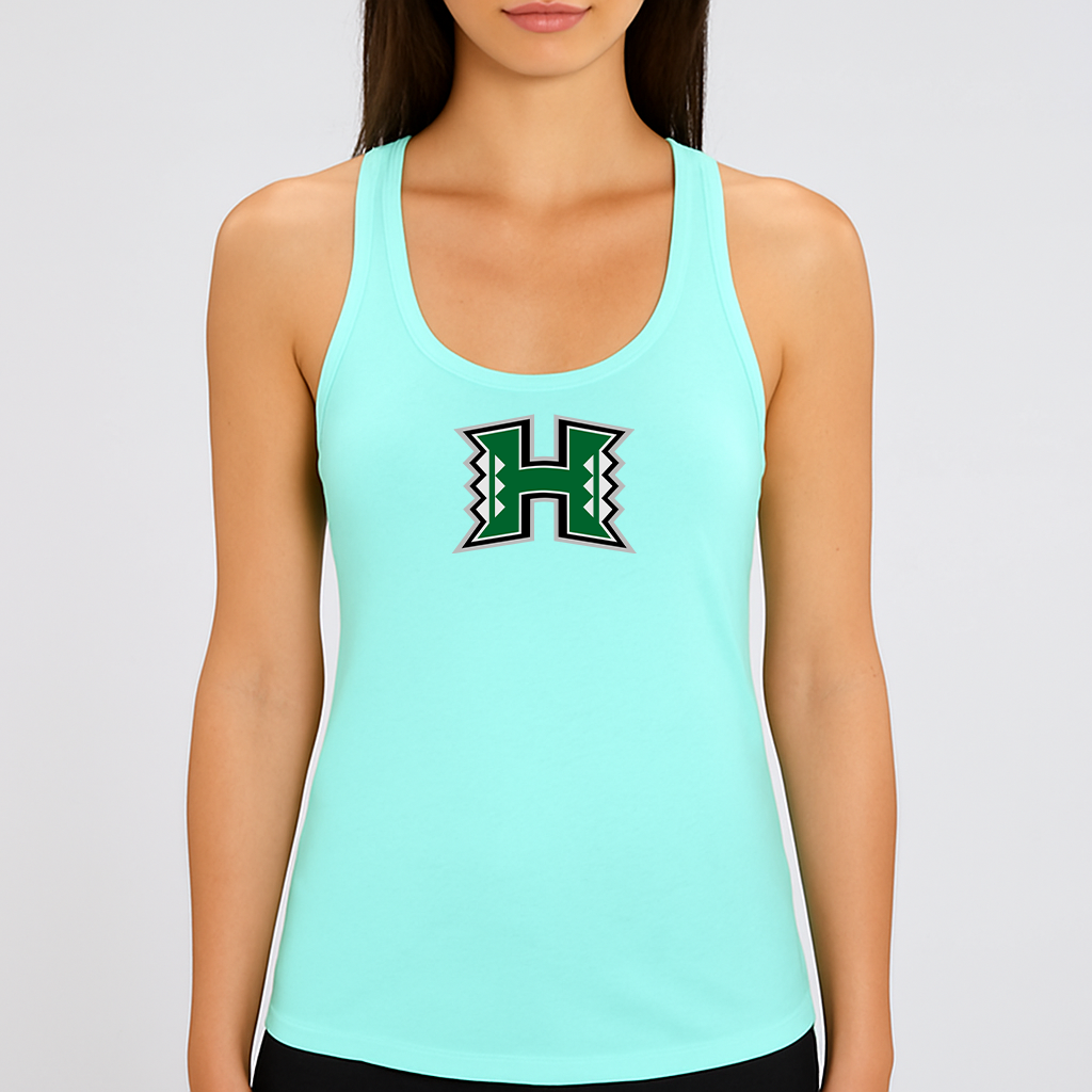 Women's Hawaii Warriors Logo Next Level Ideal Racerback Tank